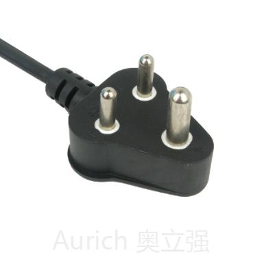 小南非插頭，三芯插頭電源線，南非電源線廠家